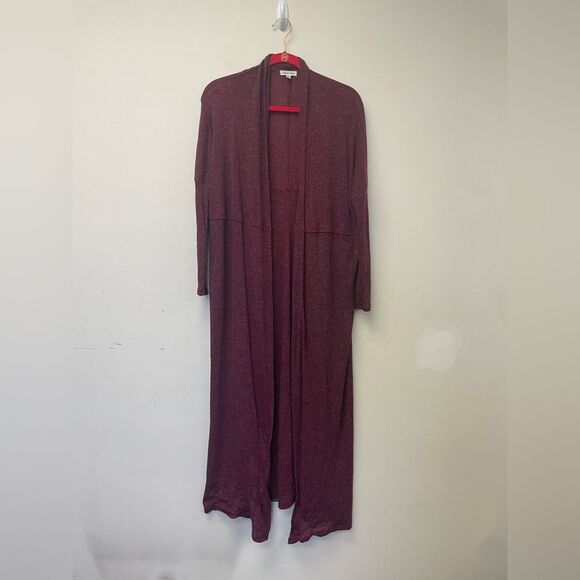 Silence + Noise Red Floor Length Duster Cardigan Duster SZ S - Picture 1 of 6